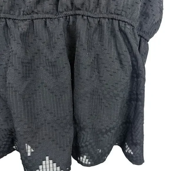 Lane Bryant Womens Black Short Sleeve Peplum Textured V-Neck Shirt Top NWT 26/28 - Picture 11 of 16